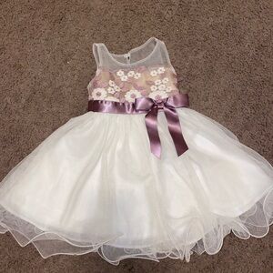 Rare Editions purple/white dress